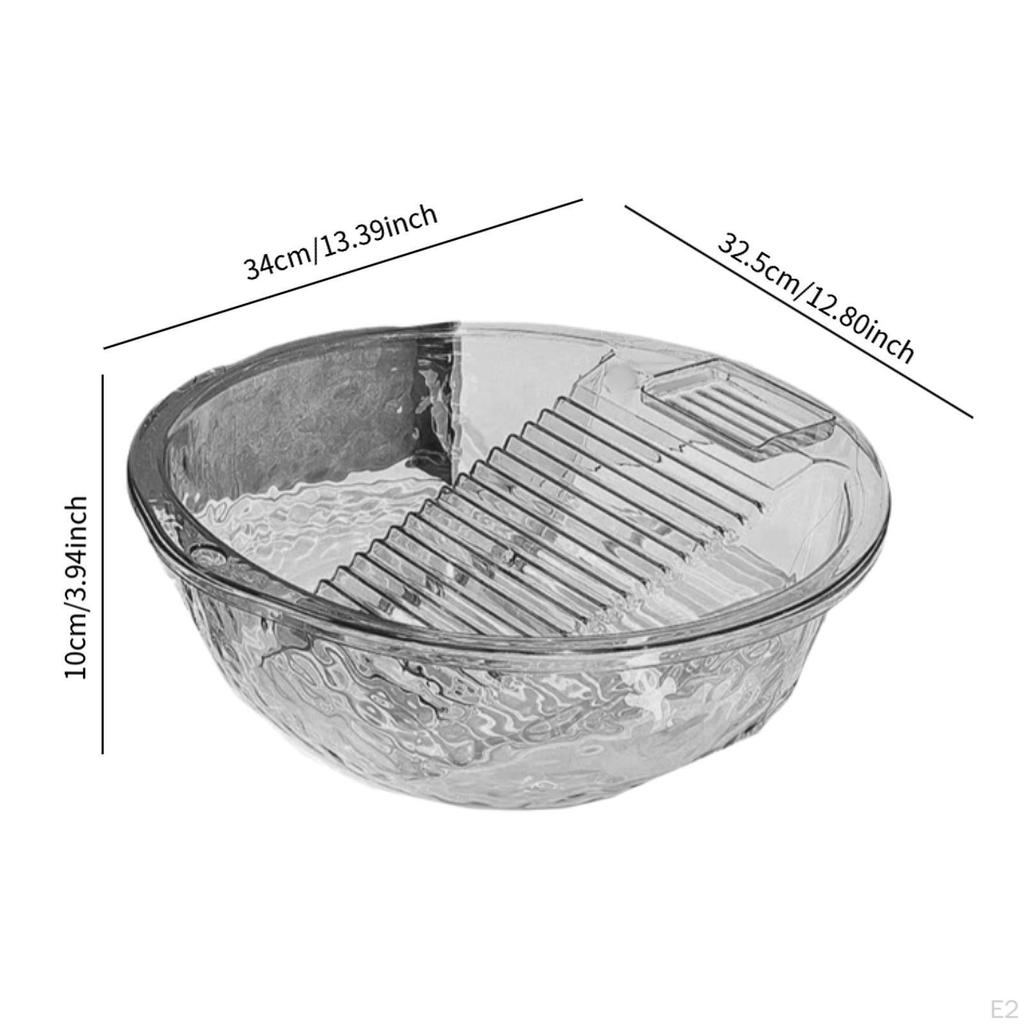 Compact Laundry Basin Featuring Integrated Scrubbing Board for Hand Washing