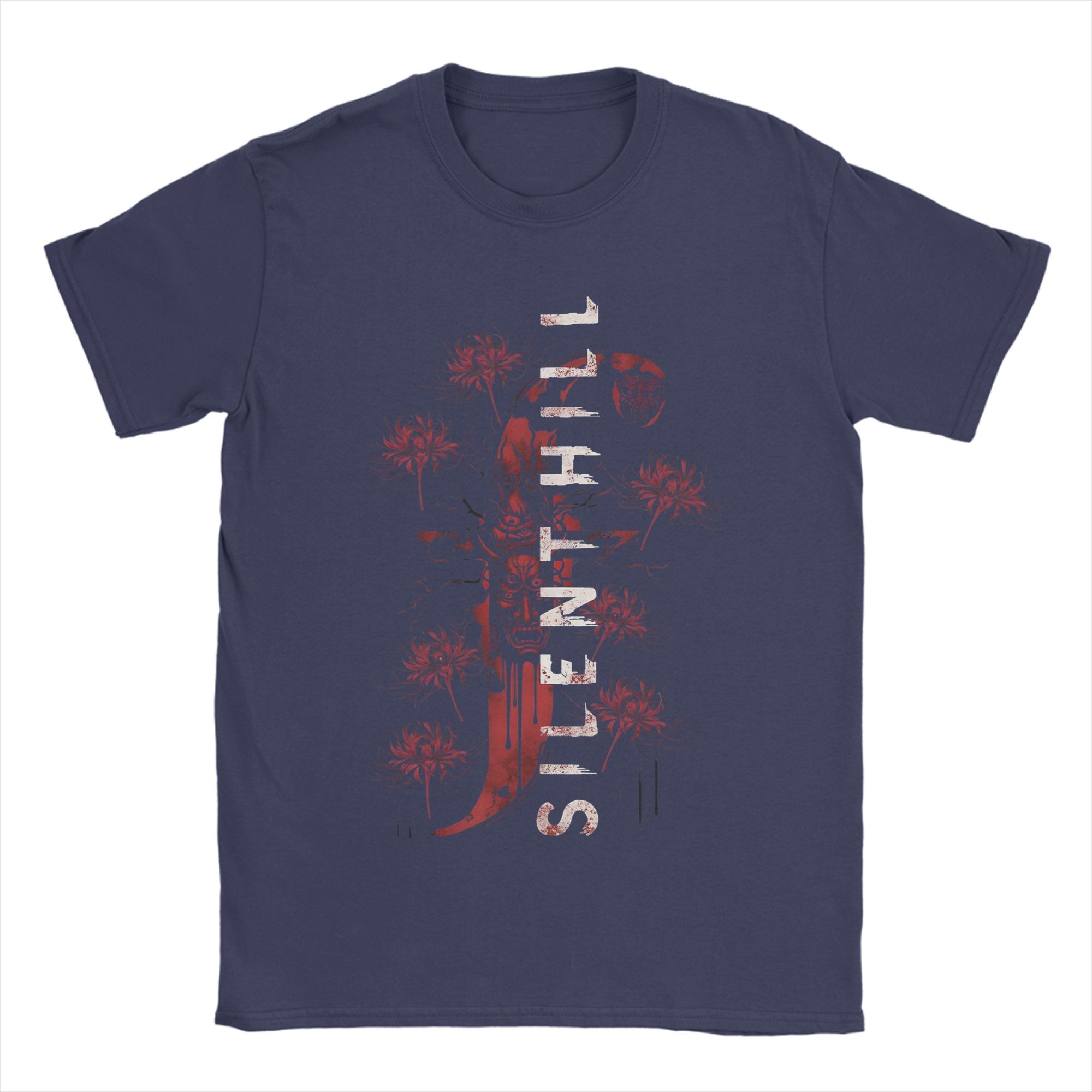 

Silent Hill f Scarlet Web Symbol T Shirts for Men 100% Cotton Humor T-Shirts Crew Neck Tees Short Sleeve Clothing Original 3XL