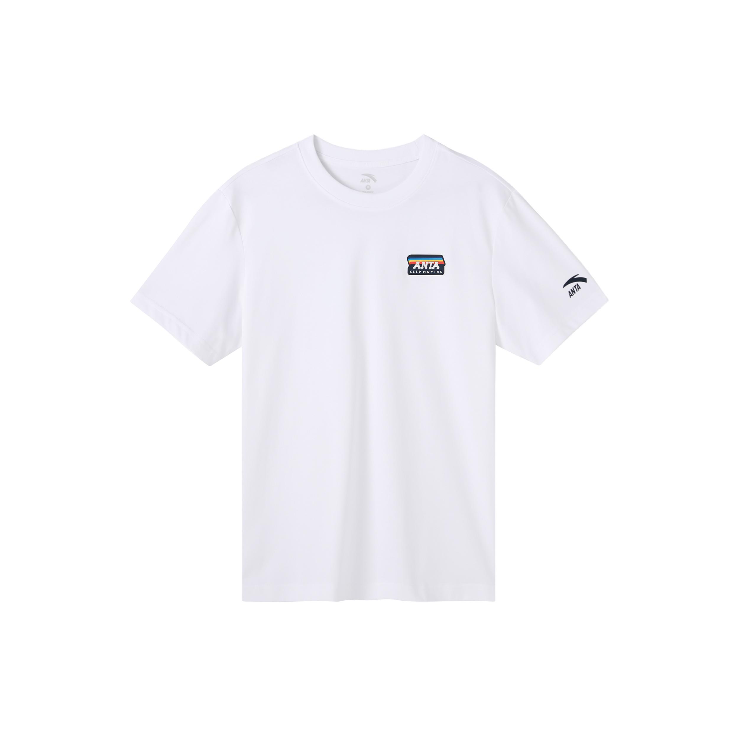 ANTA T Shirts Unisex White Crew Neck Moderate Straight Fit 152328107-1 M