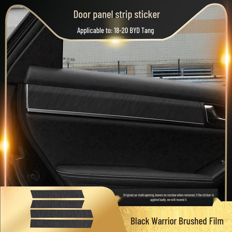 Black Warrior Gebürsteter Autoaufkleber für 17-21 BYD Tang Innenraum Mittelkonsolen Dekoration