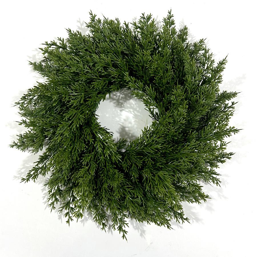 Artificial Christmas Cypress Pine Vine Décor with Plastic Greenery
