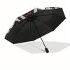 Skull & Roses Crossbones Circular Wall Art Decor Umbrella, Portable 3-Fold Compact Umbrella for Men & Women R135