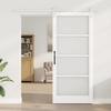 ORKDAL Sliding Door White 93 x 211 cm Solid Pine Wood and Glass