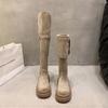 Two wear folded thick-soled boots, children's autumn and winter new thick-heeled knee knight boots, spring and autumn models