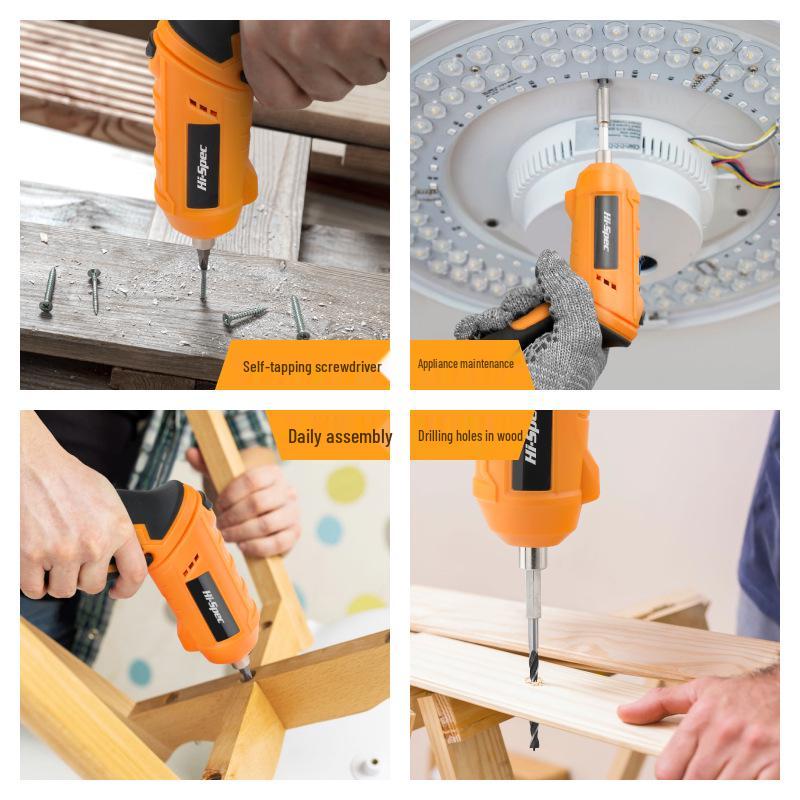 3.6V USB Rechargeable Electric Screwdriver Set with Lithium Battery and Rotatable Handle