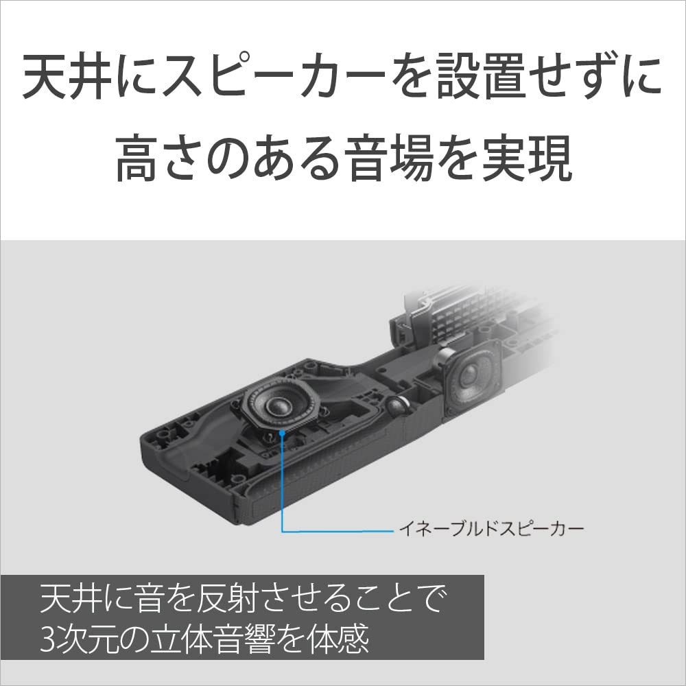 Sony Soundbar Dolby Atmos High Resolution 8KHDR HDMI Included Bluetooth Compatible Black HT-A5000 5.1.2ch DTSX