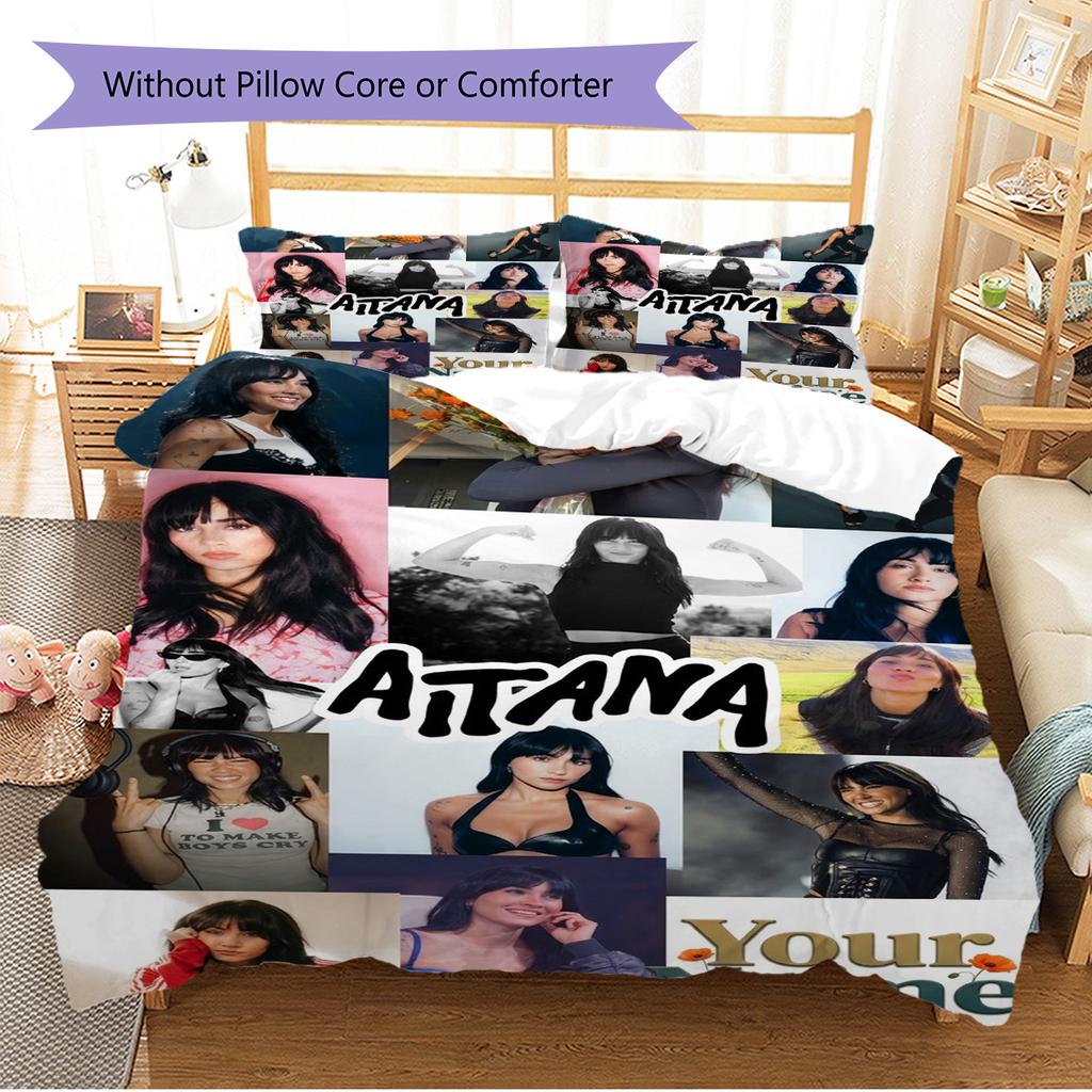 Name Custom Aitana Ocana Pattern Bedding Set Quilt Cover Pillowcase Home Decor Gift (1 * Duvet Cover + 2 * Pillowcase, Without Core)