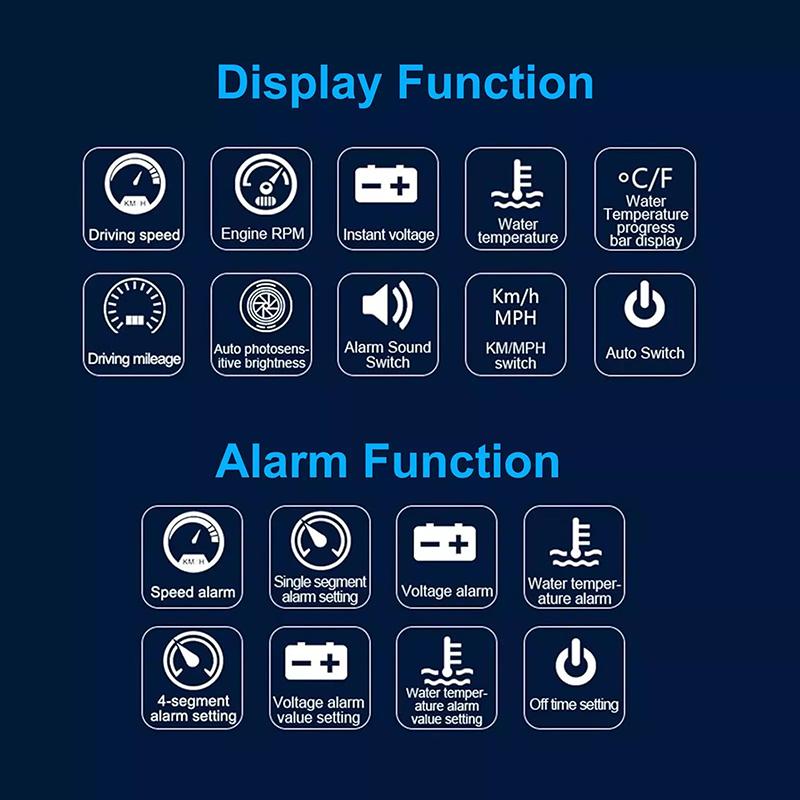 M8 Car HUD Head Up Display OBD2 Ostrzeżenie o przekroczeniu prędkości Auto Elektroniczny wskaźnik temperatury wody LED Cyfrowy projektor Szyba przednia