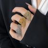 Stainless Steel Round Beads Tassel Rings for Men Women Open Anti Allergic Splicing Colors Rings Waterproof Luxury Zircon