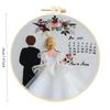 1pc Bride and Groom Pattern DIY Embroidery Kit for Beginners