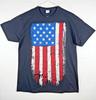 Size L - Fruit of the Loom American Flag Graphic T-Shirt Black