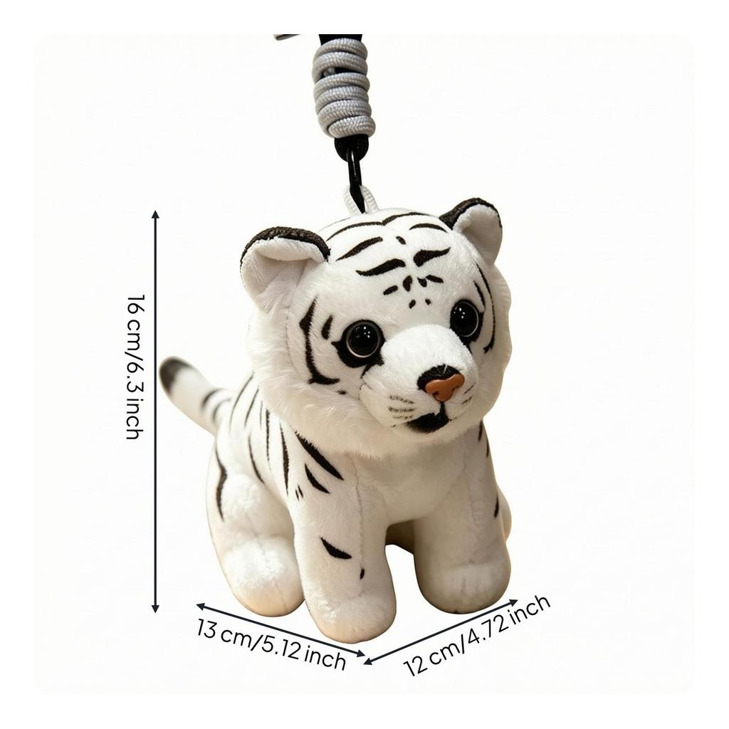 Soft Tiger Pendant Decorative Charm with Hanging Loop for Kids,