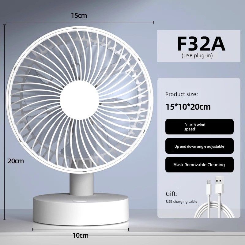 

Minye Office Desk Rechargeable USB Small Fan 6inch [Not Rechargeable] USB Cable Included
