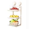 Punch-Free 3 Layers Foldable Storage Tray Suction Cup Food Sorting Tray  Side Dish