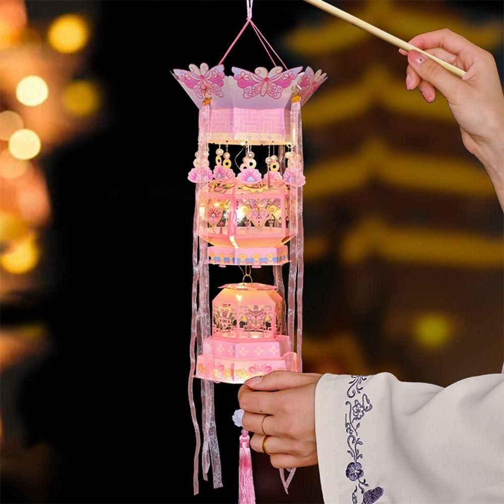Cartoon New Year Portable Lantern Traditional Children Handheld Lantern Home New Year Gift