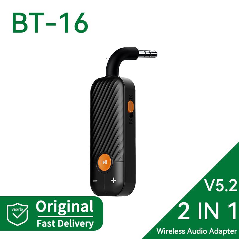 Bluetooth 5.2 Audio Receiver Transmitter 3.5MM AUX With Mic Stereo Music Wireless Adapter For Airplane PC TV Car Headset Speaker