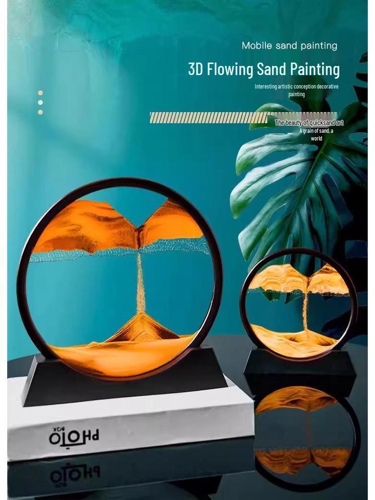 3D Quicksand Hourglass Art Decor for Living Room or Office - Creative Landscape Design