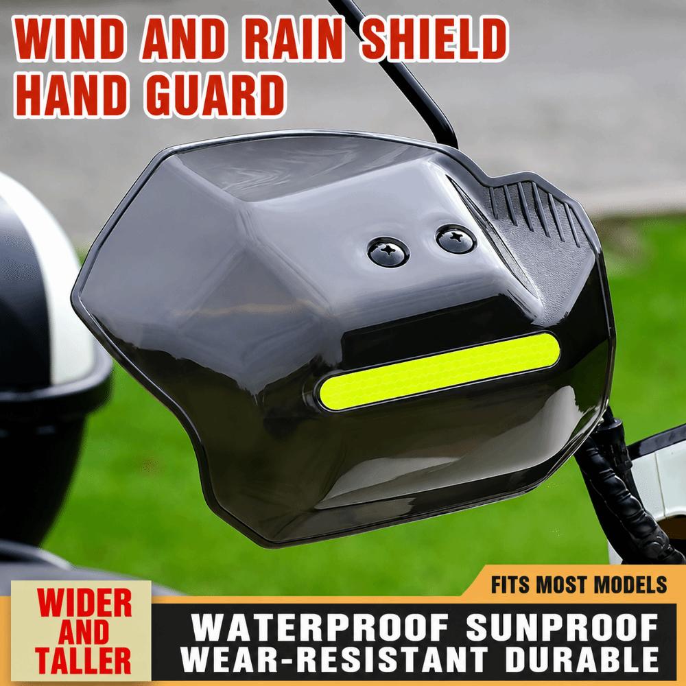 Housse de protection de main grise Bande réfléchissante de nuit Protection de guidon Garde-main E-bike Conduite ATV