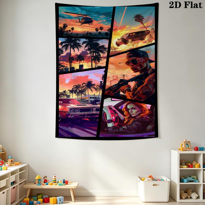 Gta V Urban Adventure Bedding 1 Duvet Cover 2 Pillowcase Without Core Bedding Set Soft And Comfortable Christmas Birthday Gift Bedding