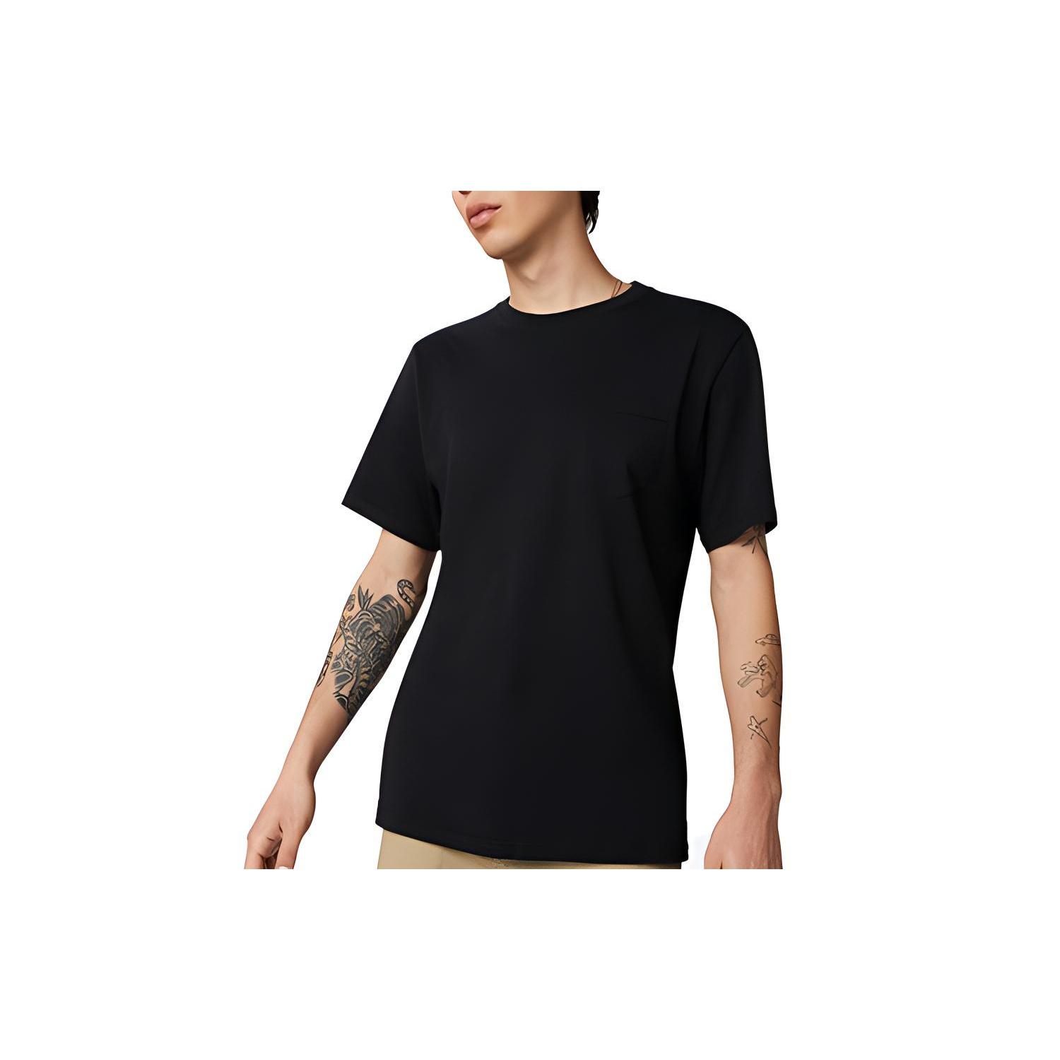 Converse Logo Alphabet Printing Short Sleeve Black Men s 10019650-A01 M