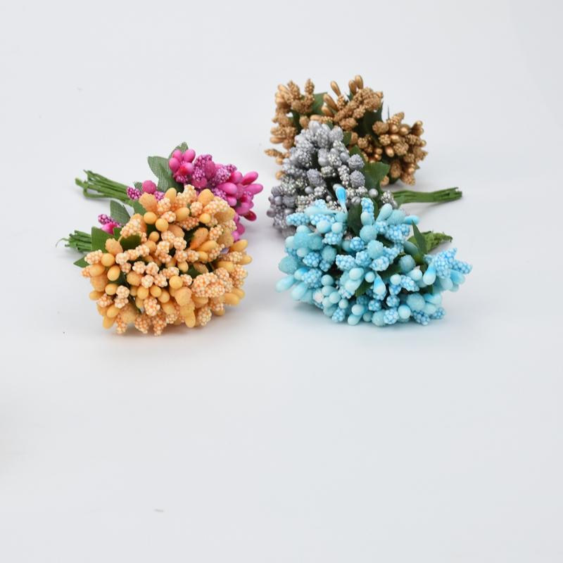 Decorative Flowers Wreaths Fake Plants Stamen Scrapbooking Festival Decoration Home Wedding Bridal Bouquets Artificial Flowers