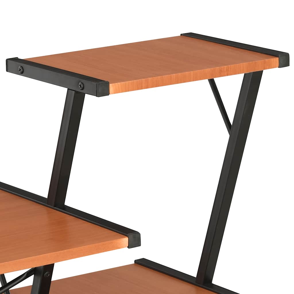 Desk with Shelf Black and Brown 116 * 50 * 93 cm