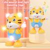 Dancing Electric Toy Cartoon Cute Small Yellow Tiger Doll Home Decor Kid Gift Baby Early Education Musical Dance Light Baby Gift