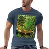 Henri Rousseau Exotische Landschaft 1910 T-Shirt Urlaubs-Leichtgewicht-T-Shirt