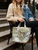 Gucci Bolso tote de lona con estampado de tigre - bolso de hombro único, bolso bandolera retro estilo jungla, para ir de compras - un artículo de lujo moderno y ligero