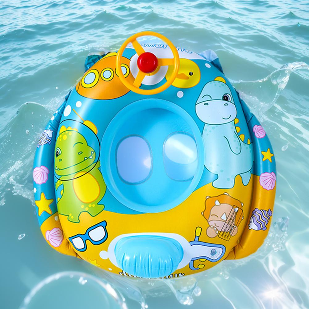 New Baby Swimming Ring with Steering Wheel Inflatable Baby Swimming Float Seat Float Pool Toys Fun Accessories for Boys Girls