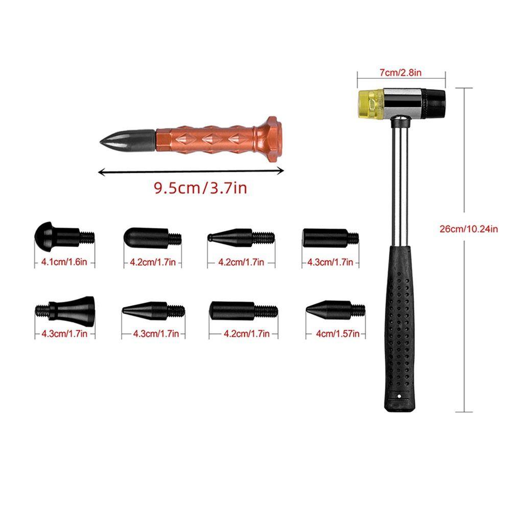 Metal Tap Down Pen Car Dent Repair Tools Replacement Heads Dent Removal Tools  Automotive Workshop