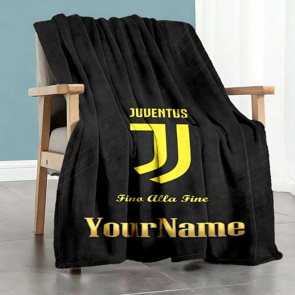 Juventus Personalized Text Blanket Lightweight Personalized Blanket Durable Comfort Throw For Home Decor Livingroom Seaside Bed Four Seasons Universal