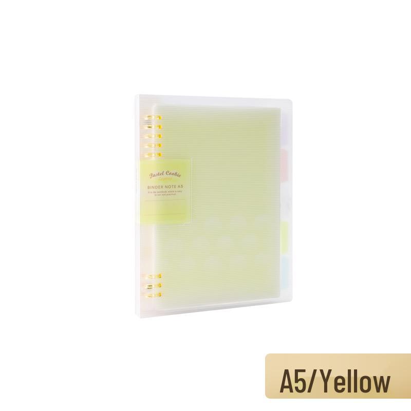 Kokuyo Soft Pastel Loose-leaf 8-Hole Binder with Removable Cover - A4/B5 Notebook.