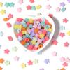 100pcs/Lot 9mm Acrylic Beads Jelly Colored Five Point Star Large Hole Loose Beads For DIY Handmade Jewelry Bracelet Necklace