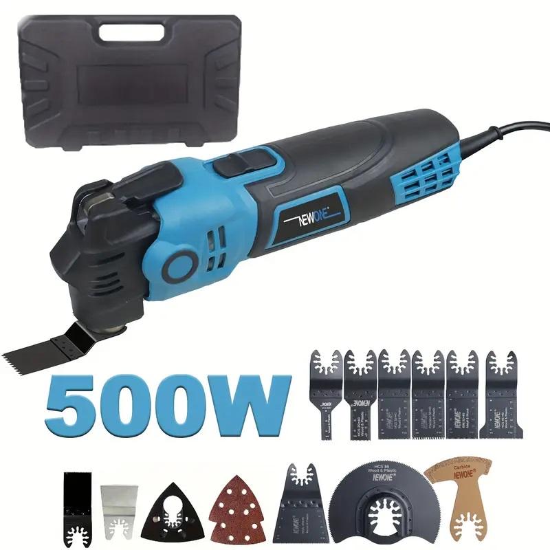 

Вибрационный инструмент 500 Вт, шесть скоростей, свободная скорость, угол колебания 3,5°, подходит для полировки дерева и соскабливания водной суспензии синий