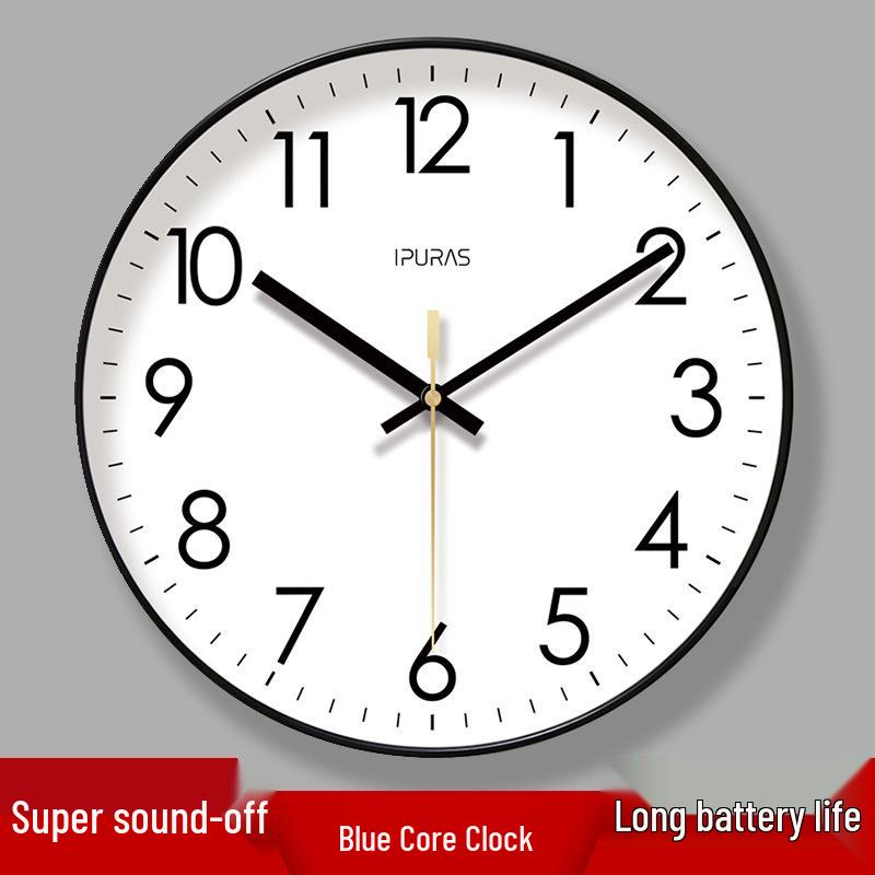 Silent Wall Classic Quartz 6026 Clock With Lcd Calendar For Living Room
