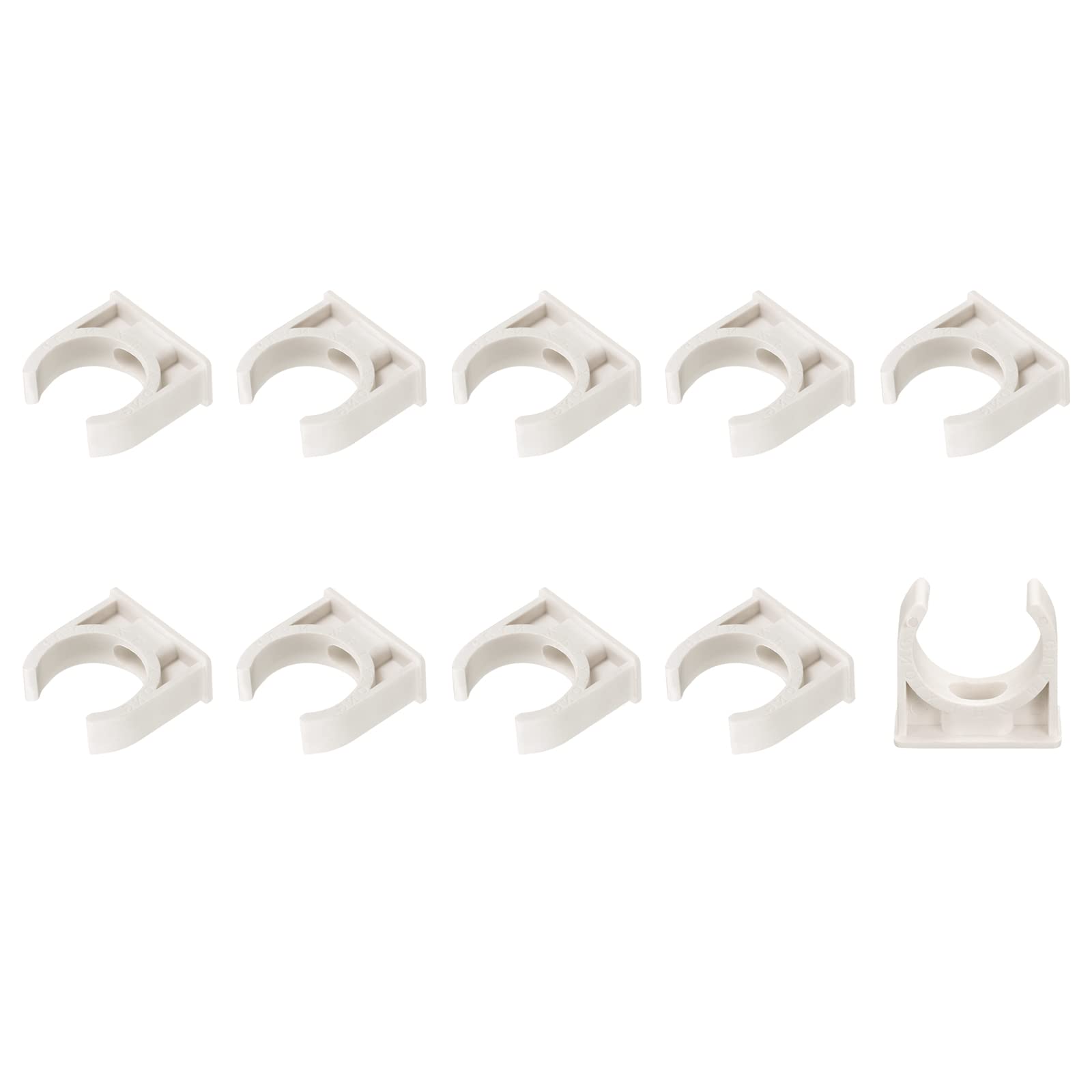 

METALLIXITY 12pcs 30mm U Shape Pipe Fitting Clamp PVC Pipe Clamp Hose Clip Plastic for Tube Hose White
