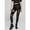 Legging Femme - Urban Classics - Velvet Tech Mesh - Velours Stretch - Maille Transparente - Ajustement Élastique