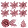 9pcs Christmas Flower Decoration Artificial Xmas Tree Ornament Festive Party Decor Home Office Bar Holiday Event Simulation