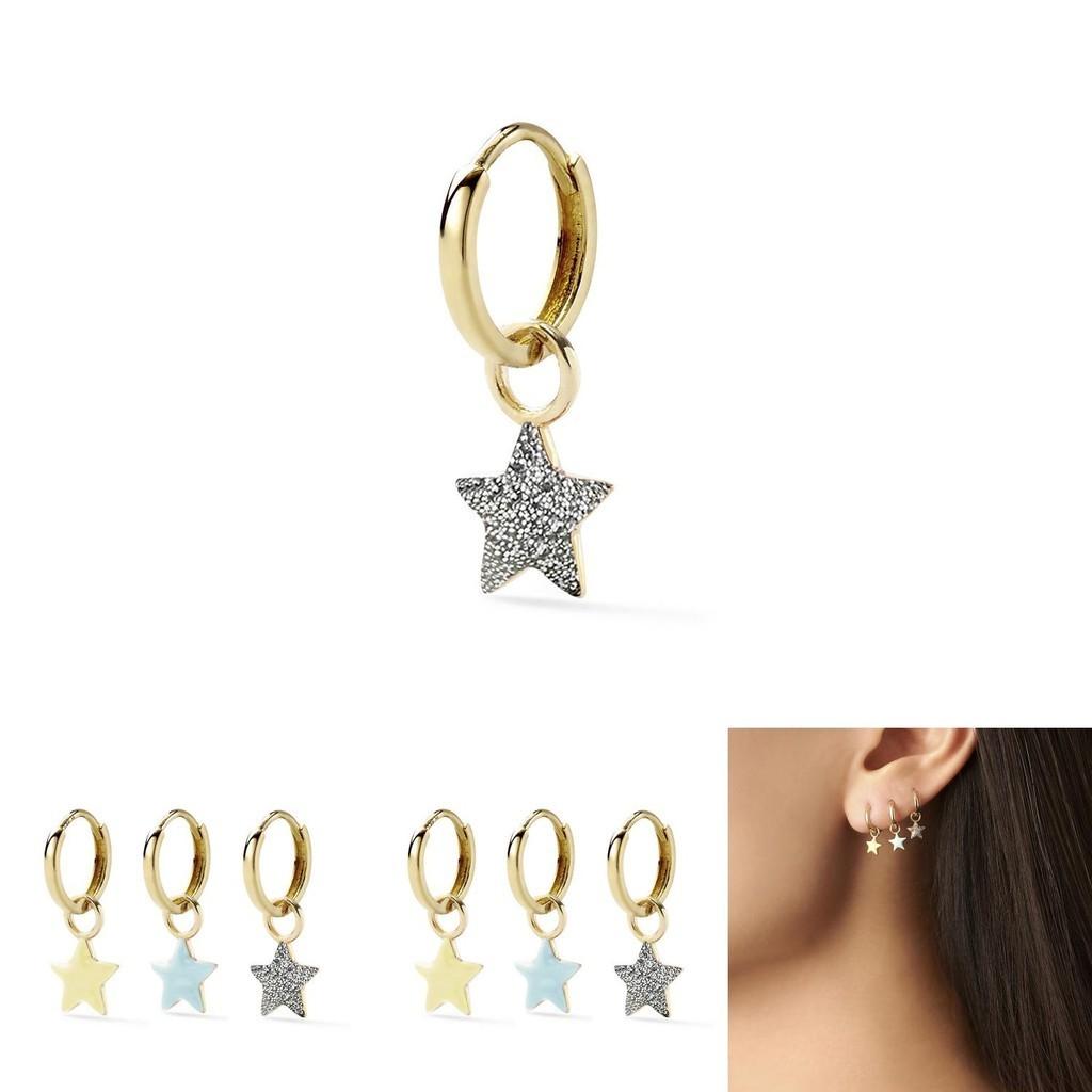 Stylish Copper Star Drop Earrings Set For Women Elegant And Fashionable Jewelry