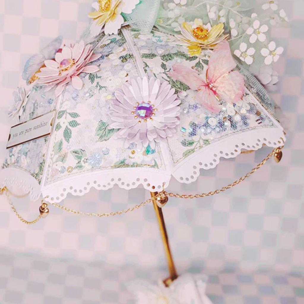 Metall Stanzformen 3D Regenschirm Stanzformen Vorlagen Formen Prägeschablonen für Album Scrapbooking Papierkarte Dekoration