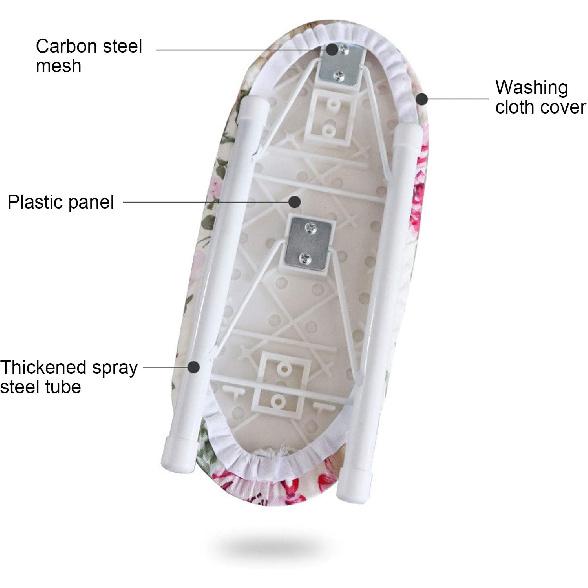 Mini Ironing Board, Foldable Sleeve Cuffs Collars Home Travel Ironing Table Table Top Ironing Board for Home Hotel Outdoor