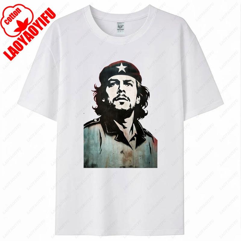 Tričko Che Guevara Rebelové Kubánské Tričko Guerrilla Revoluce Tričko Ležérní Krátký Rukáv Pánské Vysoce Kvalitní Tričko Bavlna Volné Topy