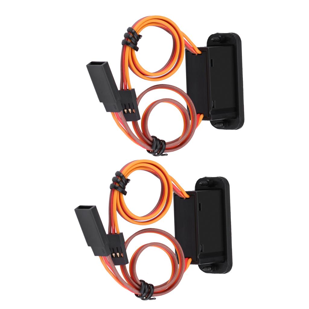 2PCS JR Style RC Switch with LED Indicator Plastic RC Receiver On Off Power Switch for RC Airplane Model