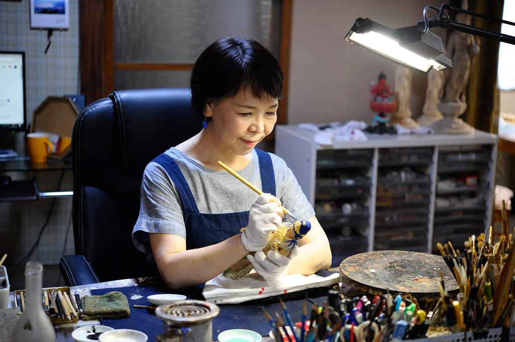 Buddha Kannon din lemn Prototip japonez Fujita Somori Colorat Takamura Statuie Statuie Buddha World Figure Butsu Nyoirin Kannon 560145 "Nyoirin Statue"