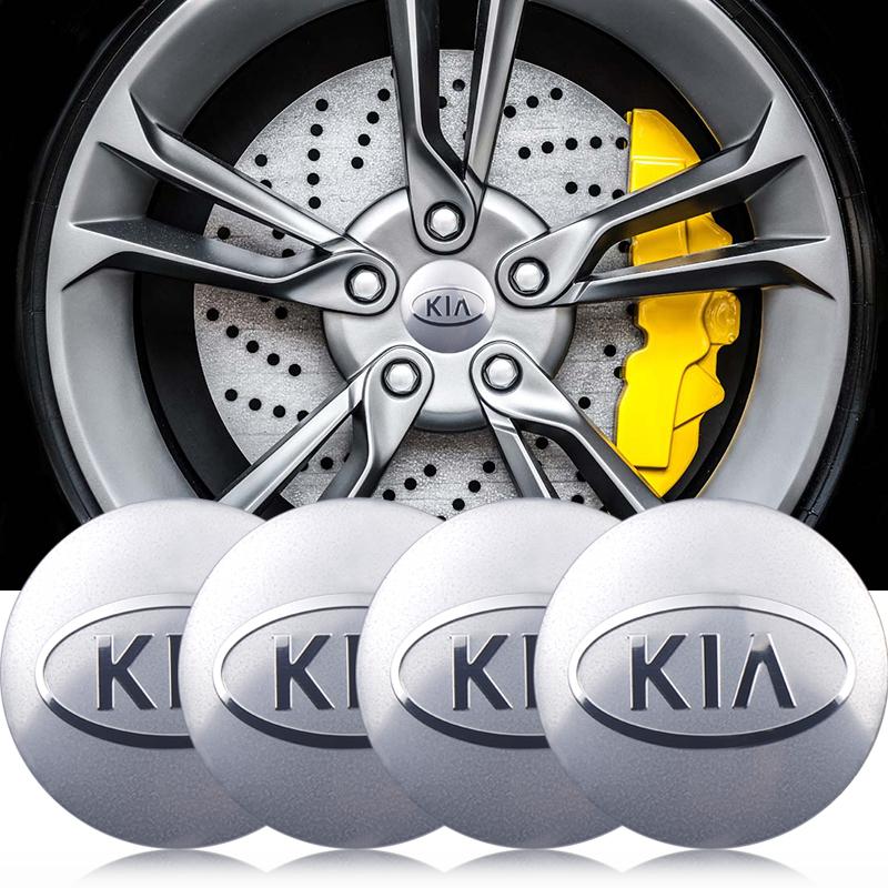 4 ks 56/60/65/68MM Pro KIA Rio Ceed Sportage Cerato Soul Sorento Picanto Optima Krytky středových kol auta Samolepka na kryt kola