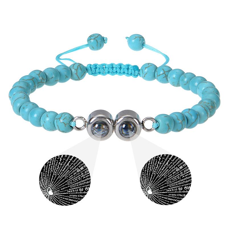 JYL TS Bracelet Couple  Magnetic Heart Strengthens Love & Unity turquoise