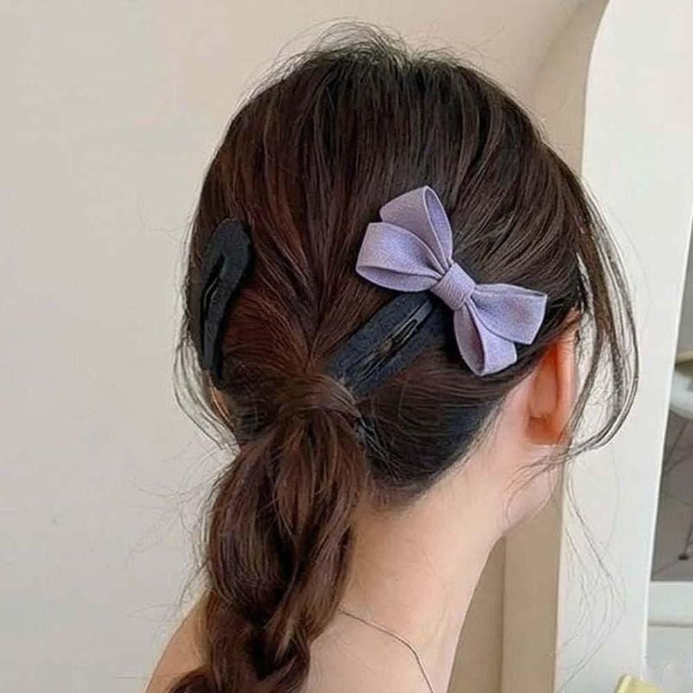 Polyester Karo Schleife Haarspange Hochwertige Koreanische Haarspangen Haarspange für Pony Schleifenkopf Haarspange Party