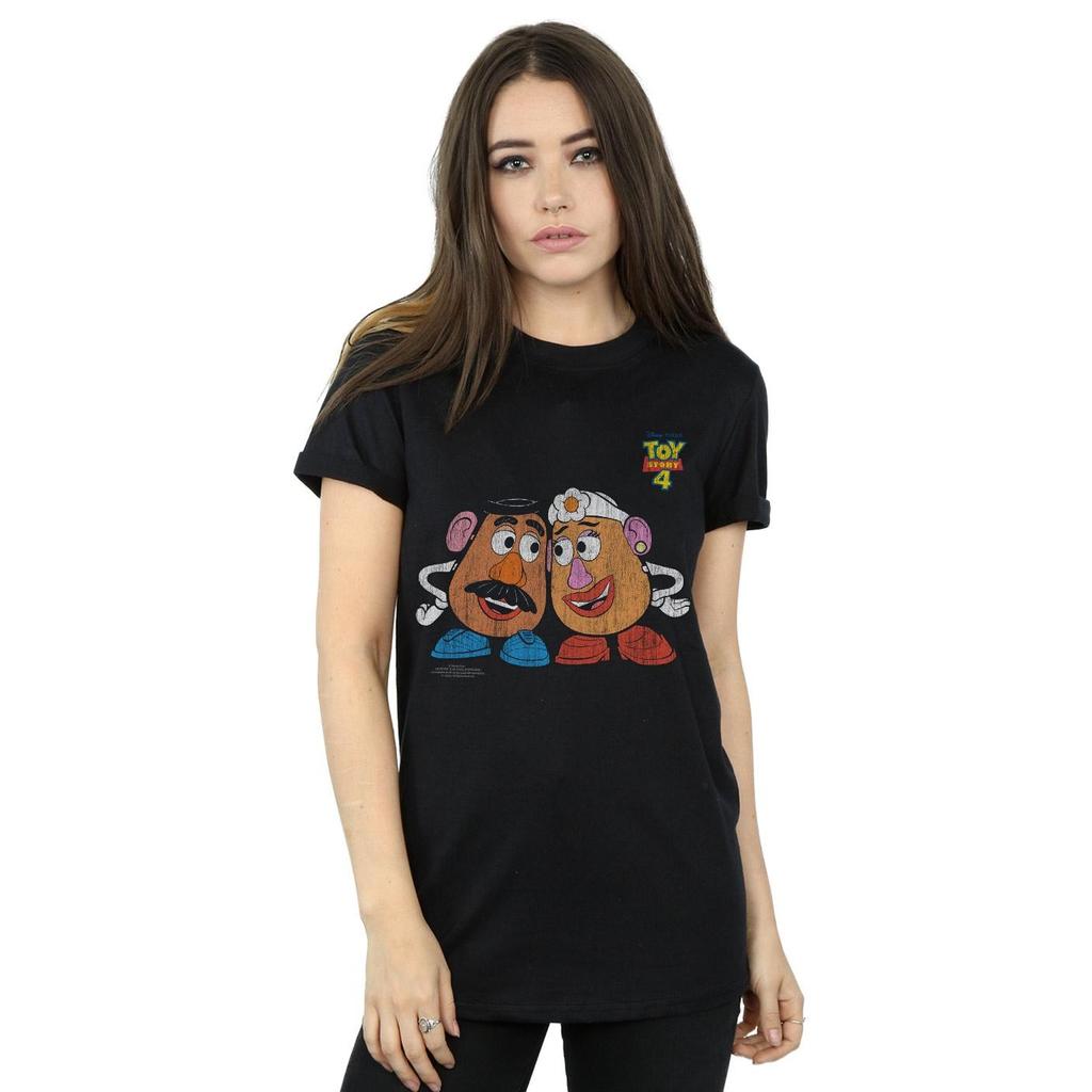 Disney Womens/Ladies Toy Story 4 Mr And Mrs Potato Head Cotton Boyfriend T-Shirt