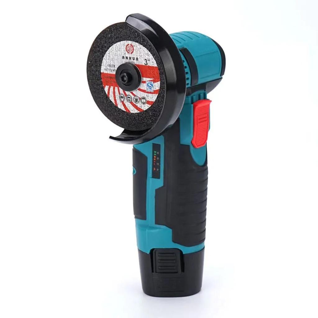 Mini Angle Grinder, 19500rpm Electric Grinding Tool Mini Grinder Handheld Cutter,with 1pcs 12V 3600mAh